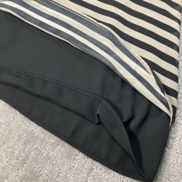 Monteau Women's Striped Black and Beige Layered Tank Top Blouse, Size Sm… - Picture 3 of 7